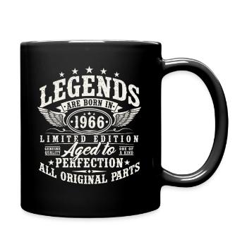 1966 Jahrgang geboren Legenden Vintage Geburtstag - Tasse einfarbig - Schwarz - Rechts
