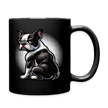 Boston Terrier Boston Terrier Owner Bostie - Full Colour Mug - black - Right