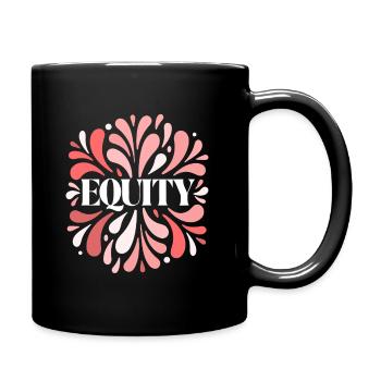 Équité florale explosion de motifs rouge - Mug uni - noir - Droite