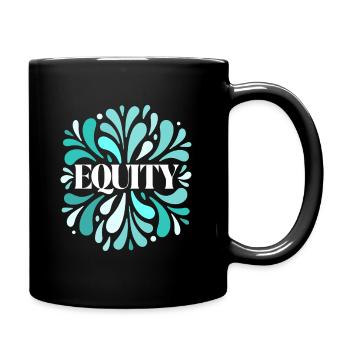 Équité Splash Éclatant turquoise - Mug uni - noir - Droite