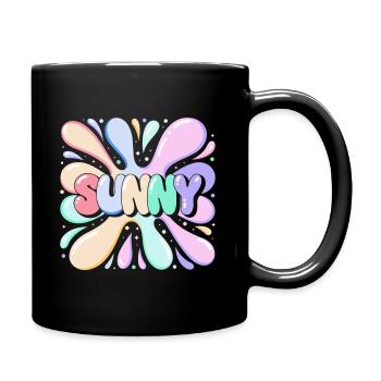 Burst Pastel Sunny - Motif Bubblé - Mug uni - noir - Droite