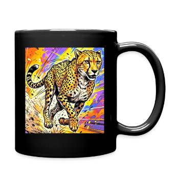cheetah - Full Colour Mug - black - Right