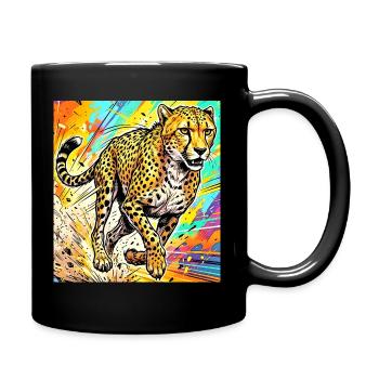 cheetah - Full Colour Mug - black - Right