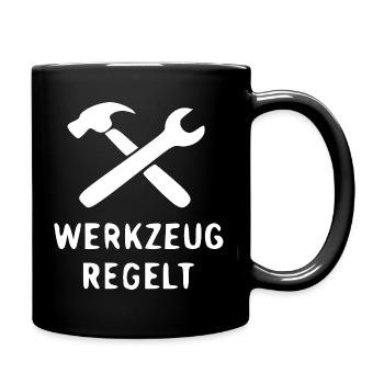 Werkzeug Regelt Hammer Schraubenschlüssel - Tasse einfarbig - Schwarz - Rechts