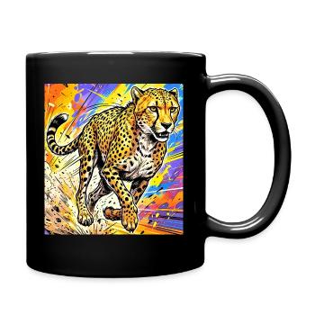 cheetah - Full Colour Mug - black - Right