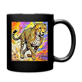 cheetah - Full Colour Mug - black - Right