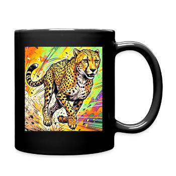 cheetah - Full Colour Mug - black - Right