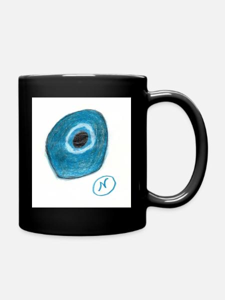Blue_magic_eye - Tasse einfarbig - Schwarz