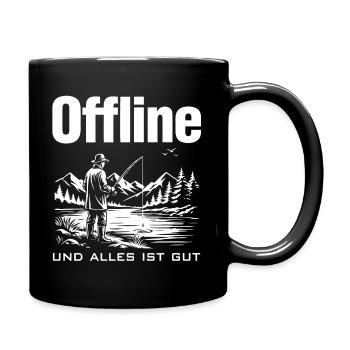 Offline am See - Tasse einfarbig - Schwarz - Rechts