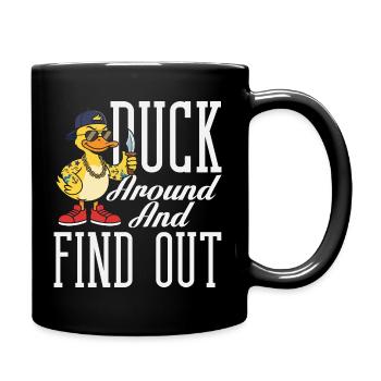 Motifs drôles de canards Citons amoureux de canards - Mug uni - noir - Droite