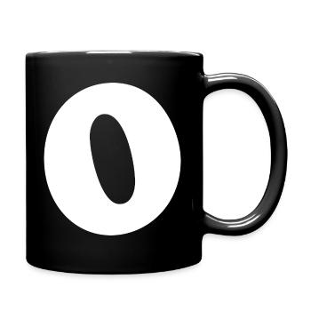 Large O Style Print | Letter O | O Logo - Full Colour Mug - black - Right