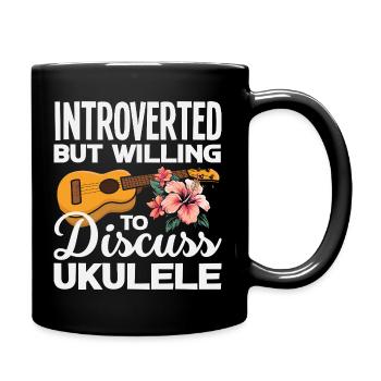 Funny Ukulele Designs and Sayings - Full Colour Mug - black - Right