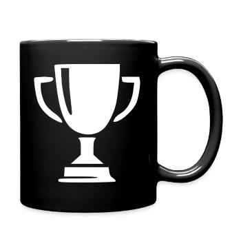 Pokal Sieg Geschenk Sportler - Tasse einfarbig - Schwarz - Rechts