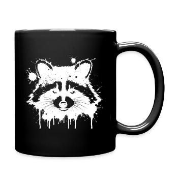 Raton Laveur Splash Blanc - Mug uni - noir - Droite