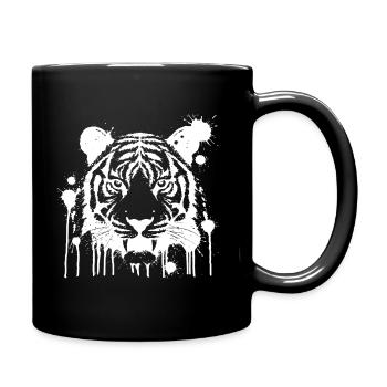 Tiger Splash White - Tasse einfarbig - Schwarz - Rechts