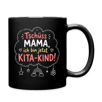 Kita-Kind Abschied von Mama - Tasse einfarbig - Schwarz - Rechts