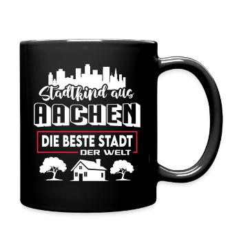 Coole Stadt Aachen - Tasse einfarbig - Schwarz - Rechts