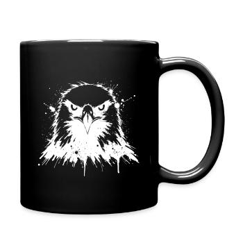 Abstrakter Splash Eagle - Tasse einfarbig - Schwarz - Rechts