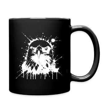 White Splash Eagle - Full Colour Mug - black - Right