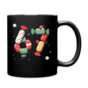 67 meme Candy Confetti Swirl - Full Colour Mug - black - Right