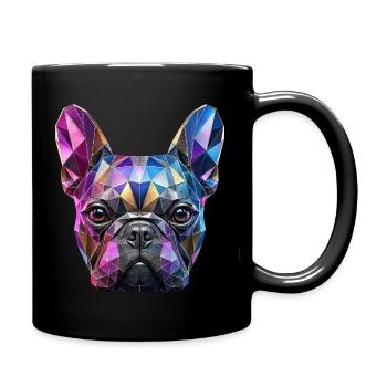 Polygonal Frenchie - 006 - Full Colour Mug - black - Right