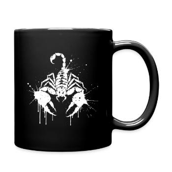 Scorpion encre éclaboussures blanches - Mug uni - noir - Droite