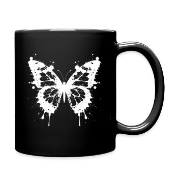 Butterfly Splash White - Full Colour Mug - black - Right