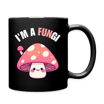 Funny Fungi Mushroom Lover Pun Gift - Full Colour Mug - black - Right