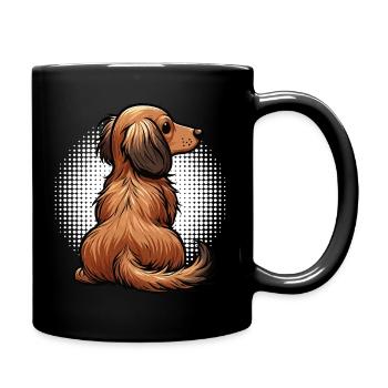 Teckel à poil long Teckel Teckel Teckel - Mug uni - noir - Droite