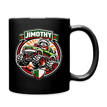Jimothy Raccoon – Design tout-terrain vintage drôle - Mug uni - noir - Droite