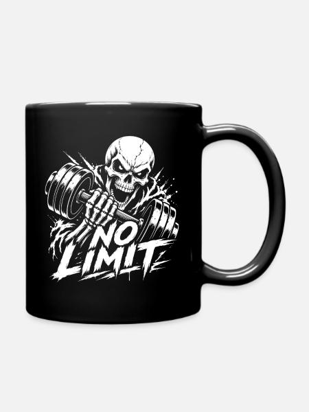 No Limit Skull Gym Bodybuilding - Tasse einfarbig - Schwarz