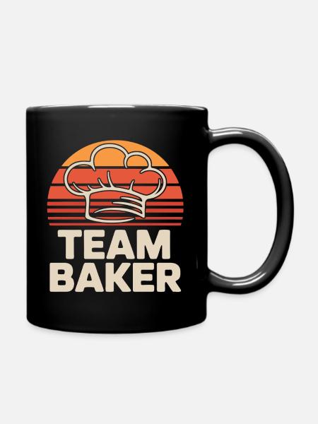 Team Bäcker - Tasse einfarbig - Schwarz