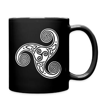 Keltisches Stammessymbol (Weiß) - Tasse einfarbig - Schwarz - Rechts