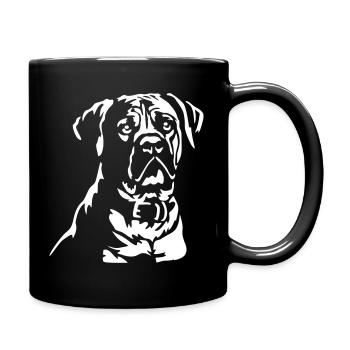 Boerboel Kopf "Black Edition" - Tasse einfarbig - Schwarz - Rechts