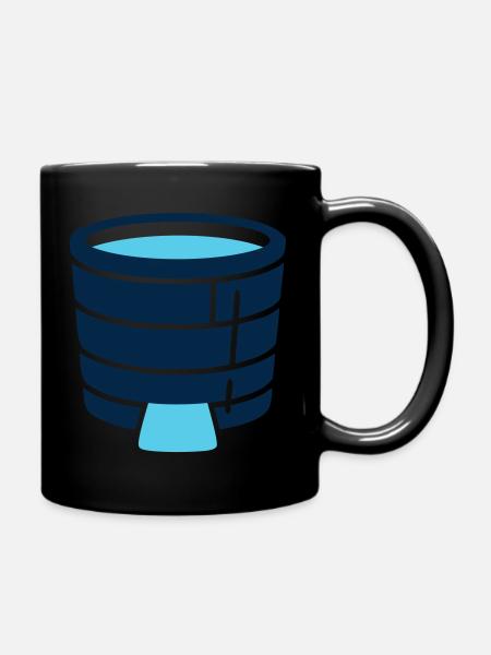 Eisbad Tonne Icon - Tasse einfarbig - Schwarz
