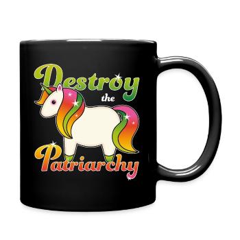 Destroy the Patriarchy - Tasse einfarbig - Schwarz - Rechts