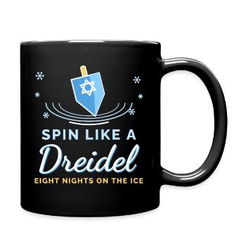 Dreh dich wie ein Dreidel-Hanukkah-Eiskunstlauf - Tasse einfarbig - Schwarz - Rechts