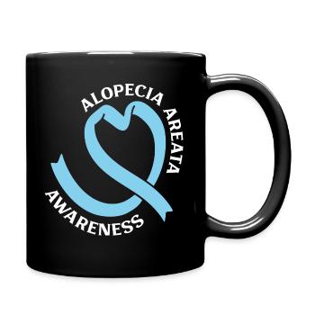 Alopecia Areata - Bewusstsein & Herz - Tasse einfarbig - Schwarz - Rechts
