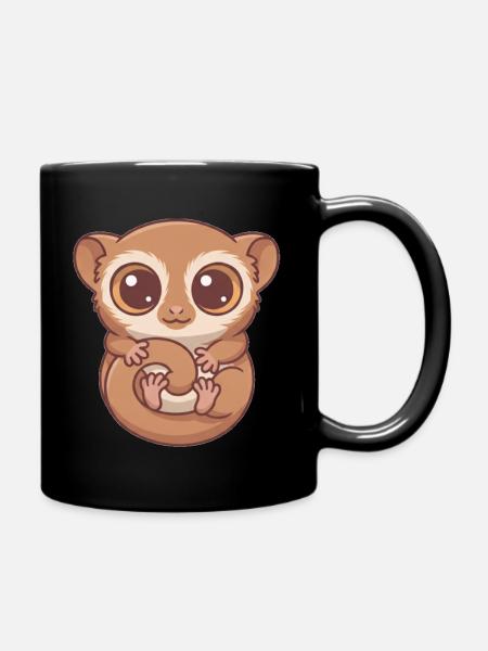 Koboldmaki - Tasse einfarbig - Schwarz