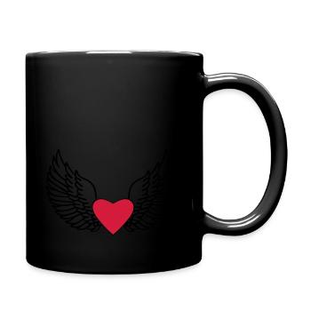 Heart and Wings - Full Colour Mug - black - Right