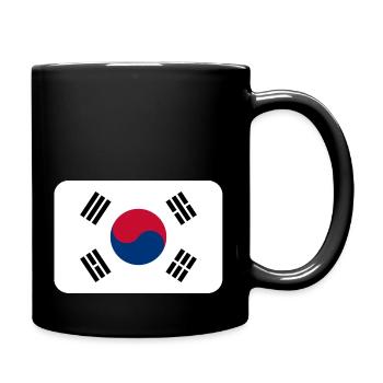 SOUTH KOREA FLAG round corner 400 dpi - Full Colour Mug - black - Right