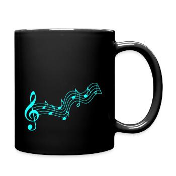Music sheet music clef - Full Colour Mug - black - Right