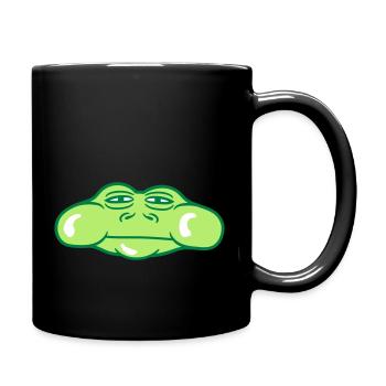 gesicht kopf kroete frosch quak amphibie comic car - Tasse einfarbig - Schwarz - Rechts