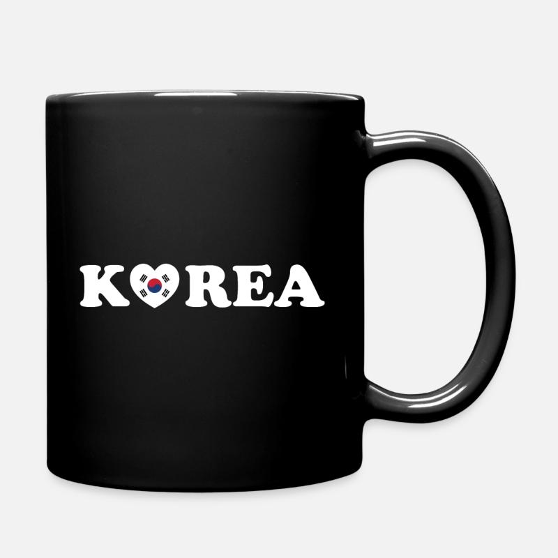 Drapeau du cœur d’amour de la Corée - Mug uni - noir
