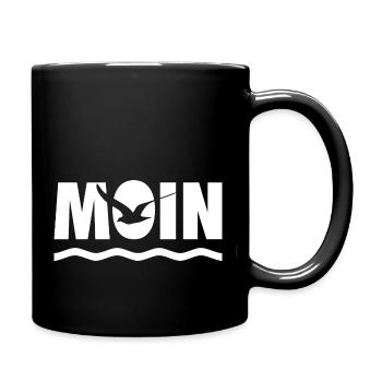 MOIN Möve Nordsee Shirt Küste Norddeutschland - Tasse einfarbig - Schwarz - Rechts