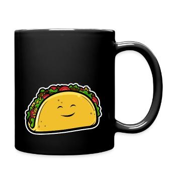 Cartoon taco - Full Colour Mug - black - Right