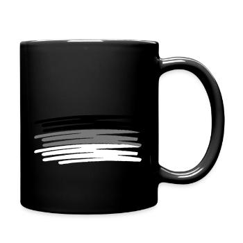 three colors self design flag flag free color - Full Colour Mug - black - Right