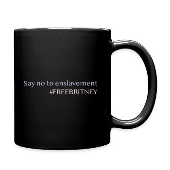 Free Britney - Tasse einfarbig - Schwarz - Rechts