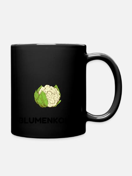 Blumenkohl - Tasse einfarbig - Schwarz