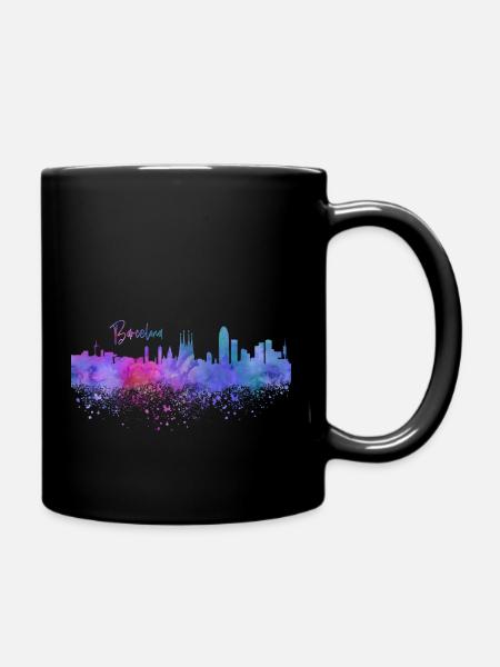 Barcelona - Tasse einfarbig - Schwarz